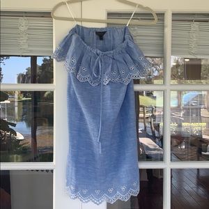J crew strapless chambray dress